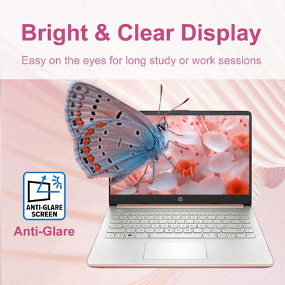HP 14” Rose Gold Laptop, Intel Dual-Core, 4GB RAM, 64GB SSD, HD Display, Windows 11, Microsoft 365 Web Apps with 1TB Onedrive, Lightweight Student Computer, Rose Gold
